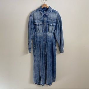 Isabel Marant Tomia Midi Dress Blue Denim US size 12 EU 44